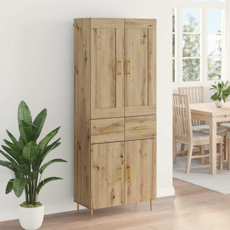 Highboard z szufladą Dąb rzemieślniczy 69,5 x 34 x 180 cm