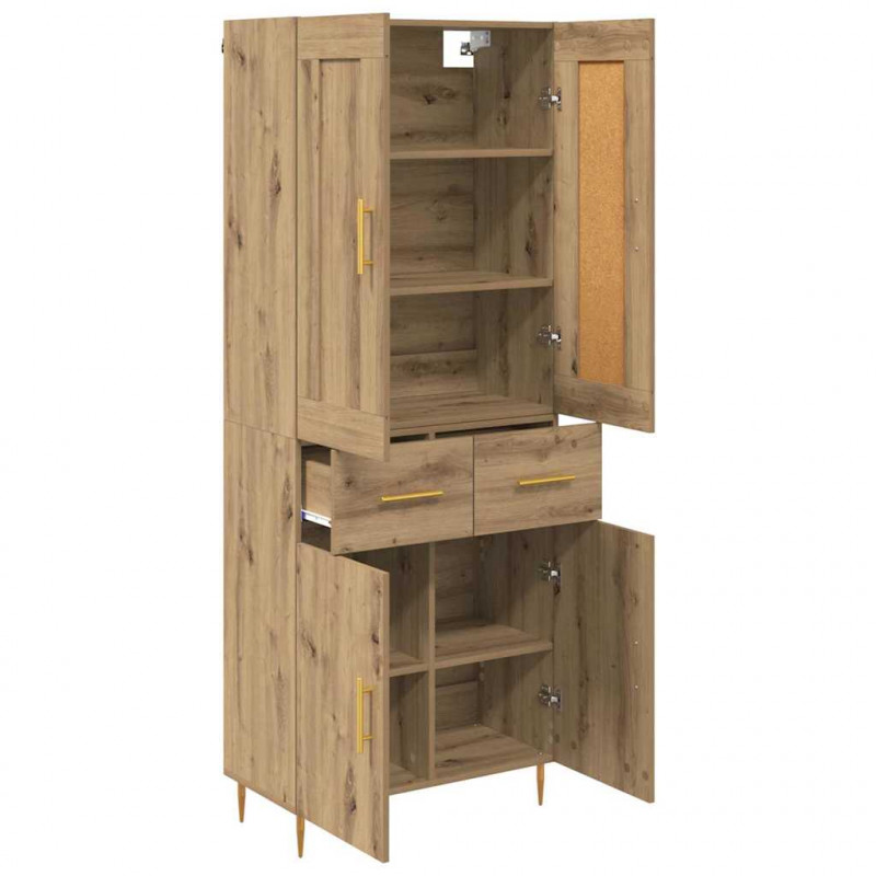 Highboard z szufladą Dąb rzemieślniczy 69,5 x 34 x 180 cm