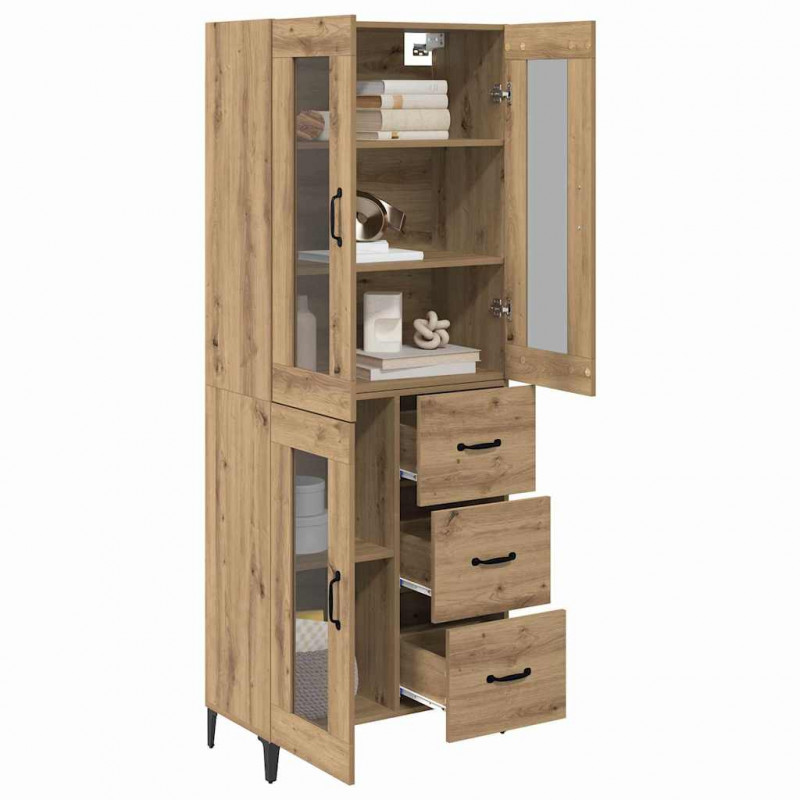 Highboard z szufladą Dąb rzemieślniczy 69,5 x 34 x 180 cm