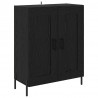 Highboard Czarny dąb 69,5 x 34 x 180 cm Materiał drewnopochodny