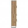 Highboard 2 pcs Dąb rzemieślniczy Drewno inżynieryjne i szkło