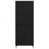 Highboard Czarny Dąb 69,5 x 34 x 180 cm Materiał drewnopochodny