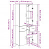 Highboard Czarny Dąb 69,5 x 34 x 180 cm Materiał drewnopochodny