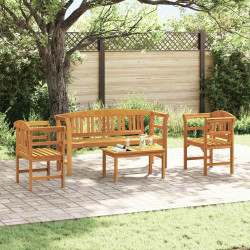 Zestaw lounge Róża ogrodowa 4 pcs Lite Drewno Akacji