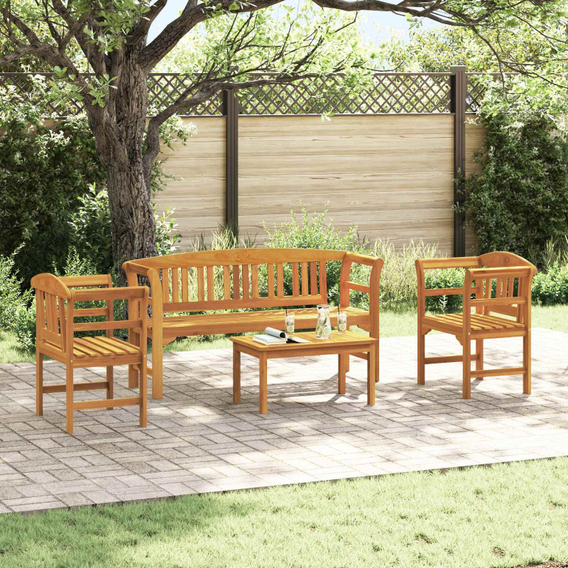 Zestaw lounge Róża ogrodowa 4 pcs Lite Drewno Akacji