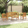 Zestaw lounge Róża ogrodowa 4 pcs Lite Drewno Akacji