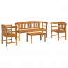 Zestaw lounge Róża ogrodowa 4 pcs Lite Drewno Akacji