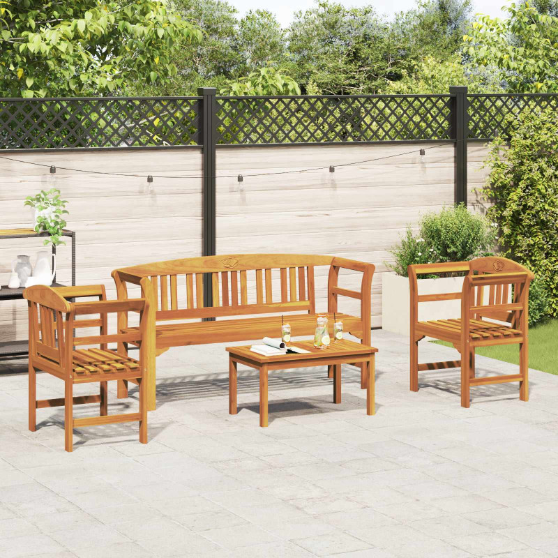 Zestaw lounge Róża ogrodowa 4 pcs Lite Drewno Akacji