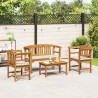 Zestaw lounge Róża ogrodowa z poduszką 4 pcs Lite Drewno Akacji