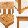 Zestaw lounge Róża ogrodowa z poduszką 4 pcs Lite Drewno Akacji