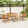 Zestaw lounge Róża ogrodowa z poduszką 4 pcs Lite Drewno Akacji