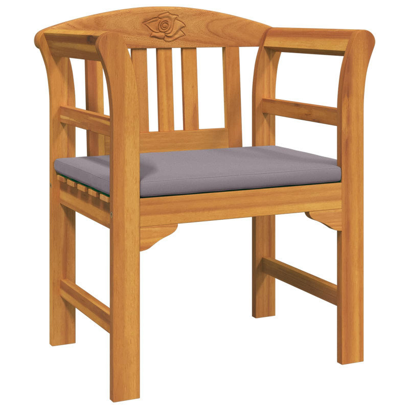 Zestaw lounge Róża ogrodowa z poduszką 4 pcs Lite Drewno Akacji