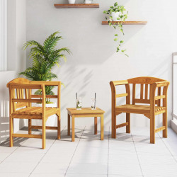 Zestaw lounge Róża ogrodowa 3 pcs Lite Drewno Akacji