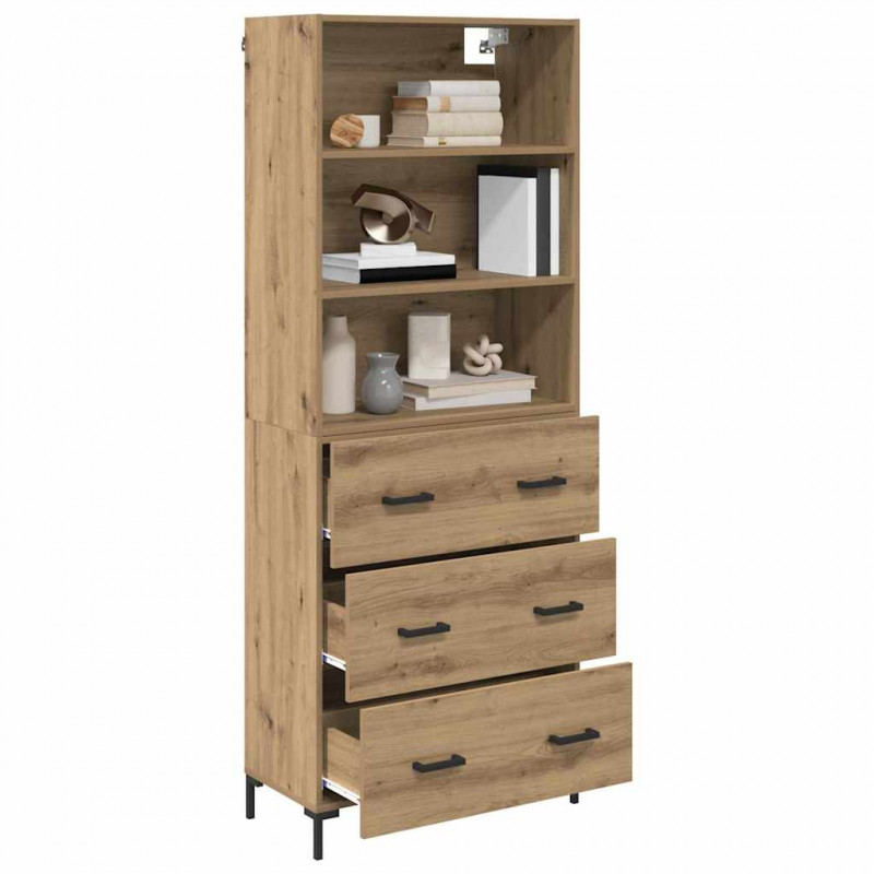 Highboard z szufladą Dąb rzemieślniczy 69,5 x 34 x 180 cm