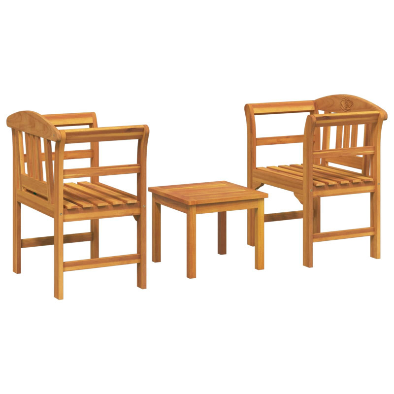 Zestaw lounge Róża ogrodowa 3 pcs Lite Drewno Akacji