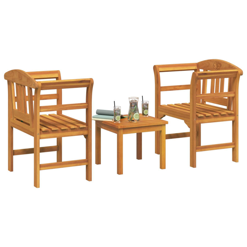 Zestaw lounge Róża ogrodowa 3 pcs Lite Drewno Akacji
