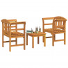 Zestaw lounge Róża ogrodowa 3 pcs Lite Drewno Akacji