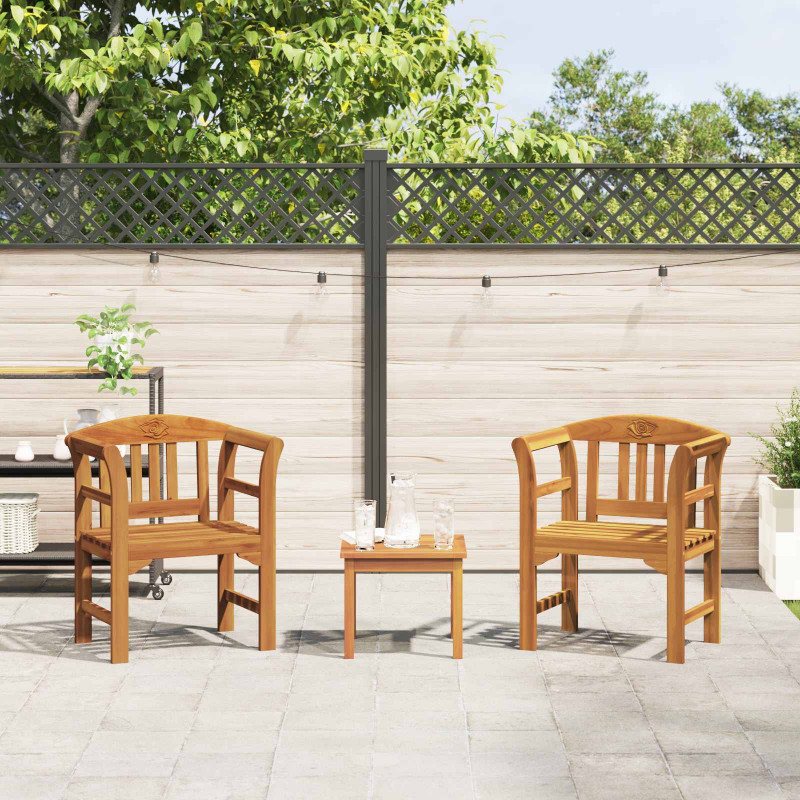 Zestaw lounge Róża ogrodowa 3 pcs Lite Drewno Akacji