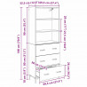 Highboard z szufladą Dąb rzemieślniczy 69,5 x 34 x 180 cm