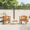 Zestaw lounge Róża ogrodowa z poduszką 3 pcs Lite Drewno Akacji