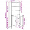 Highboard Dąb rzemieślniczy 69,5 x 34 x 180 cm
