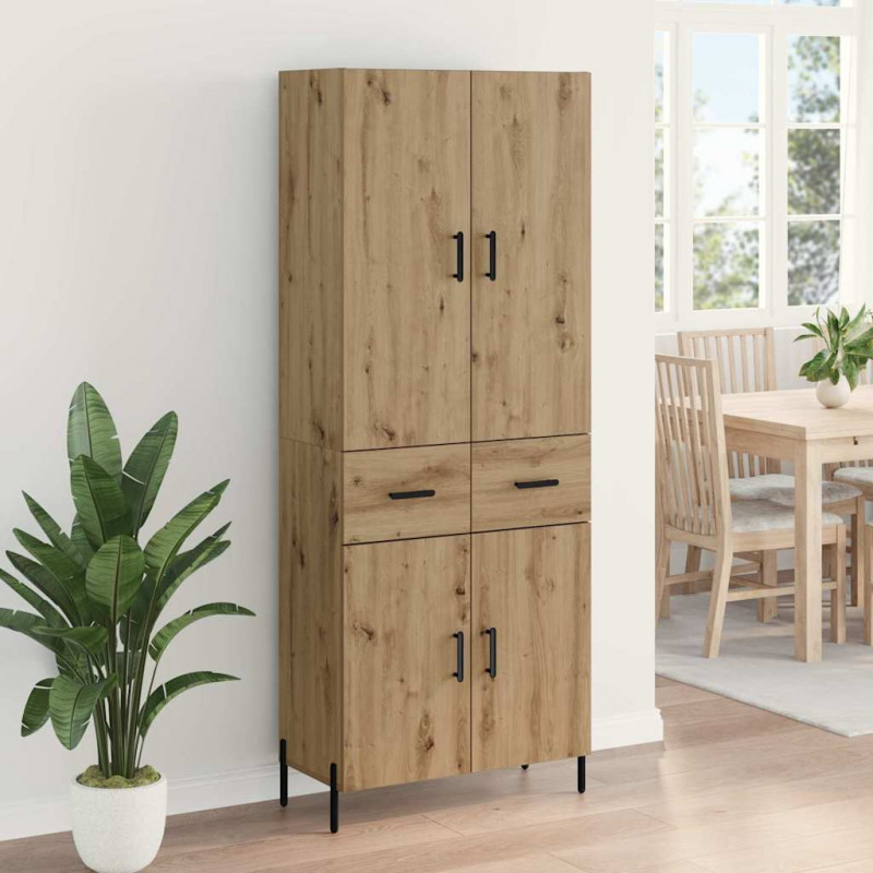 Highboard z szufladą Dąb rzemieślniczy 69,5 x 34 x 180 cm