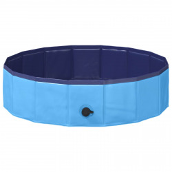 Składany basen dla psów Niebieski 80 x 80 x 20 cm PVC