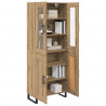 Highboard 2 pcs Dąb rzemieślniczy Materiał drewnopochodny