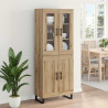 Highboard 2 pcs Dąb rzemieślniczy Materiał drewnopochodny