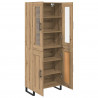 Highboard 2 pcs Dąb rzemieślniczy Materiał drewnopochodny