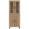 Highboard 2 pcs Dąb rzemieślniczy Materiał drewnopochodny
