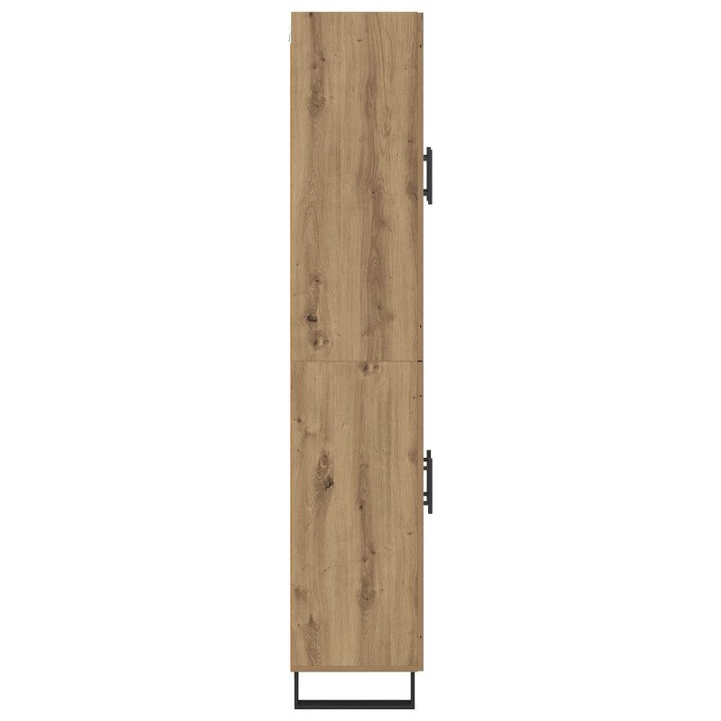 Highboard 2 pcs Dąb rzemieślniczy Materiał drewnopochodny