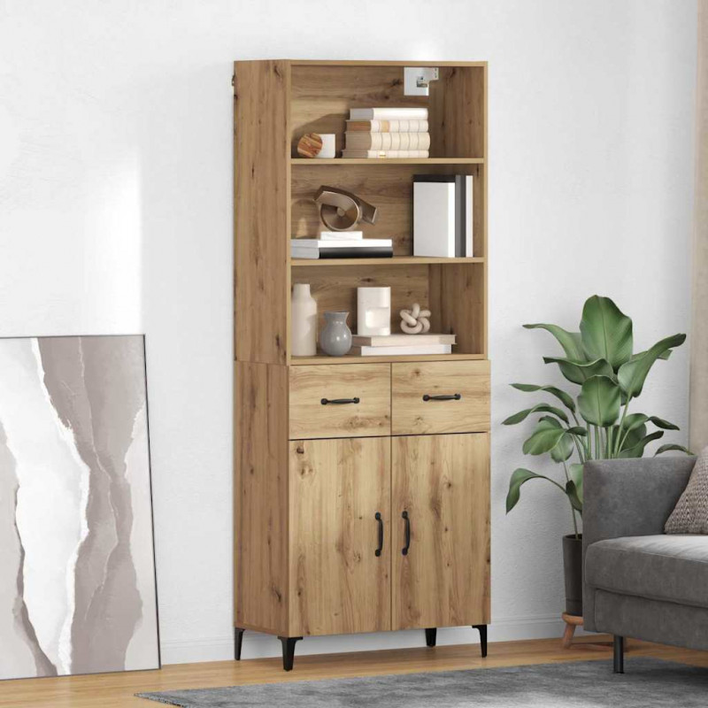 Highboard z szufladą Dąb rzemieślniczy 69,5 x 34 x 180 cm