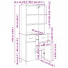 Highboard z szufladą Dąb rzemieślniczy 69,5 x 34 x 180 cm