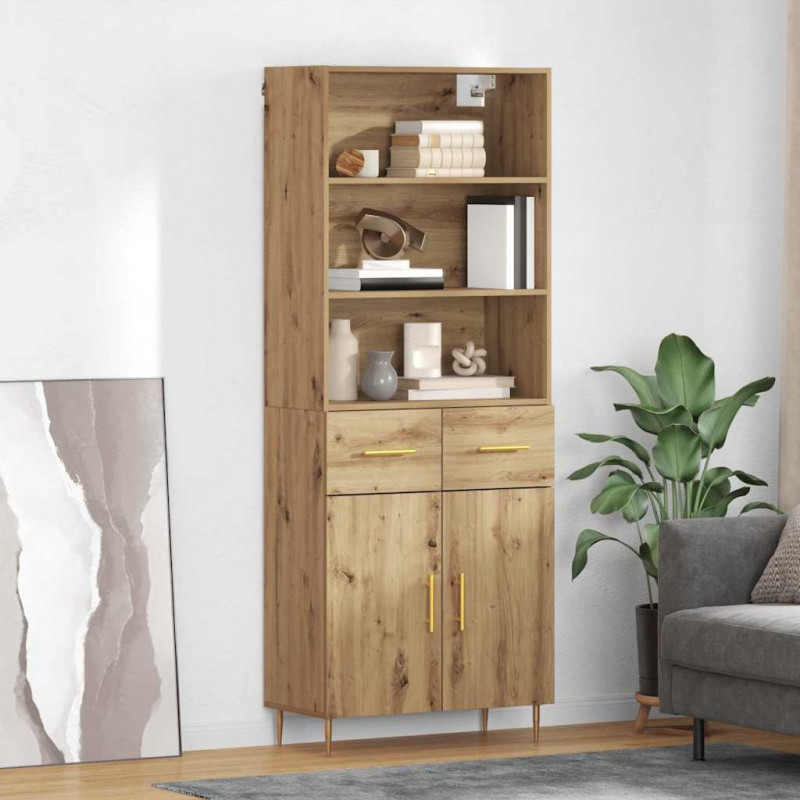 Highboard z szufladą Dąb rzemieślniczy 69,5 x 34 x 180 cm