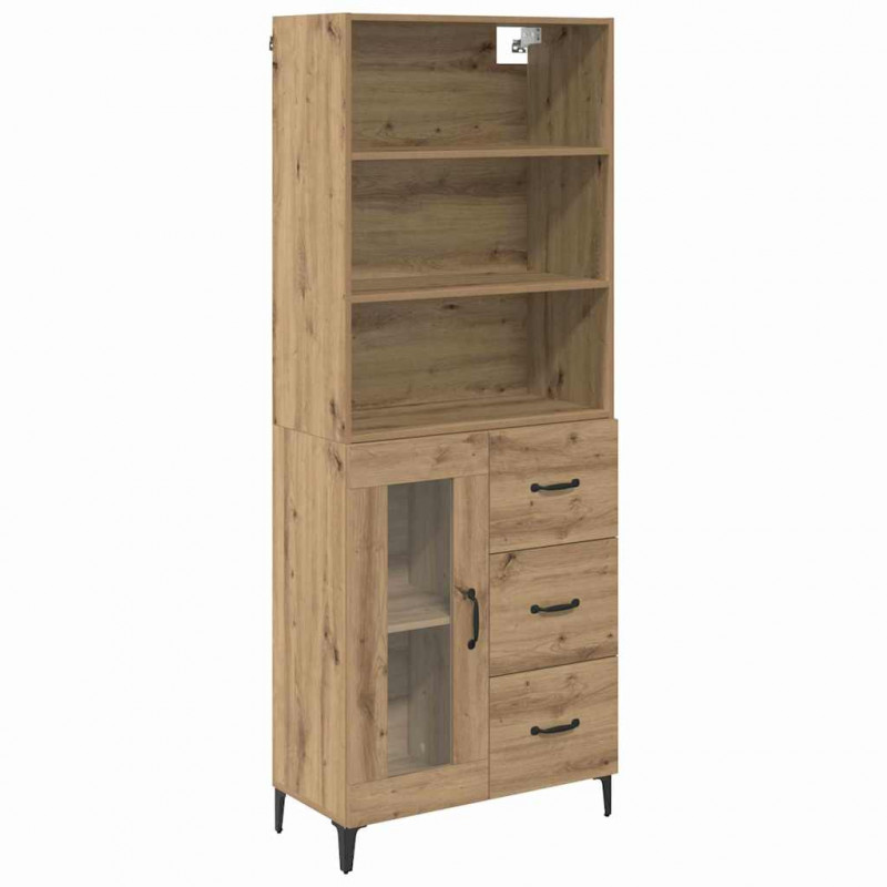 Highboard z szufladą Dąb rzemieślniczy 69,5 x 34 x 180 cm