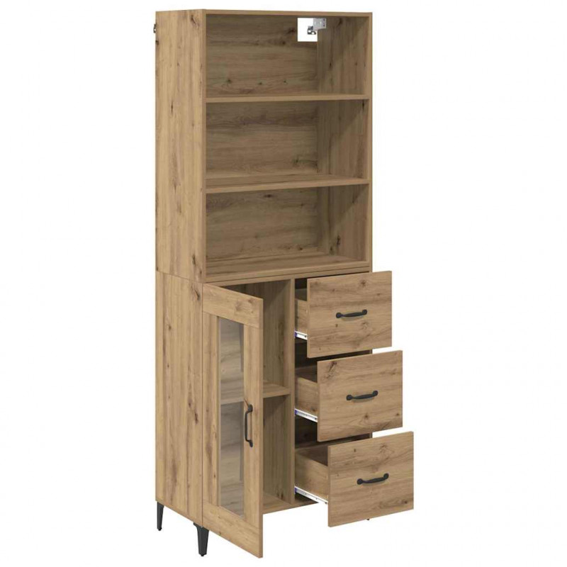 Highboard z szufladą Dąb rzemieślniczy 69,5 x 34 x 180 cm
