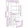 Highboard z szufladą Dąb rzemieślniczy 69,5 x 34 x 180 cm