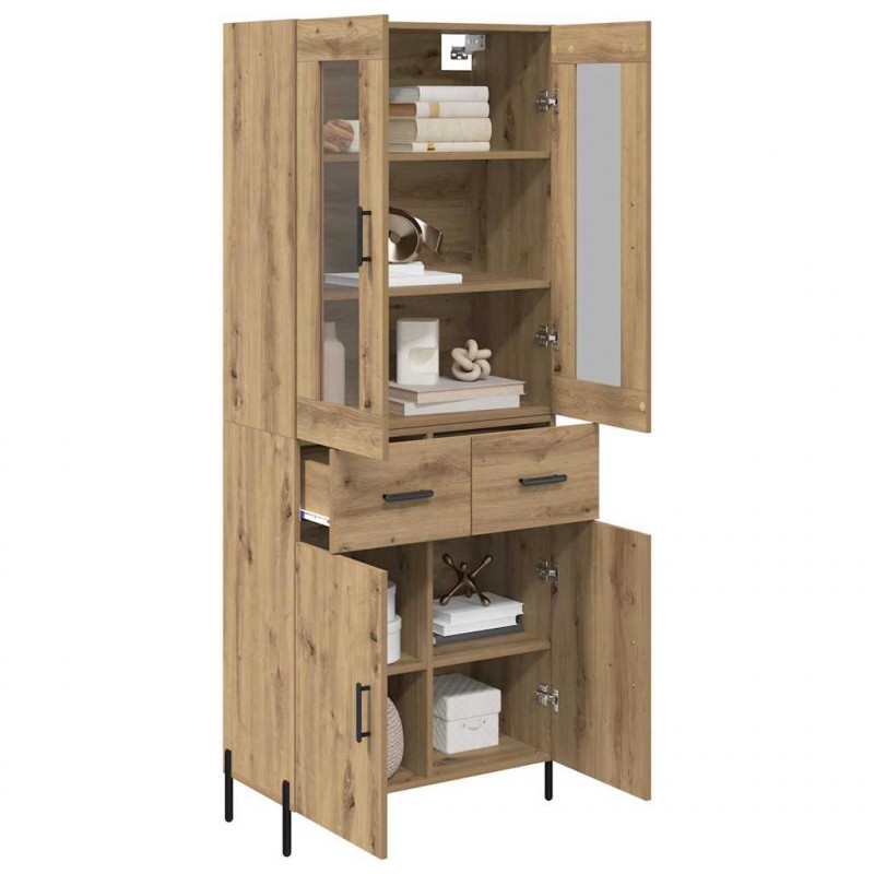 Highboard z szufladą Dąb rzemieślniczy 69,5 x 34 x 180 cm