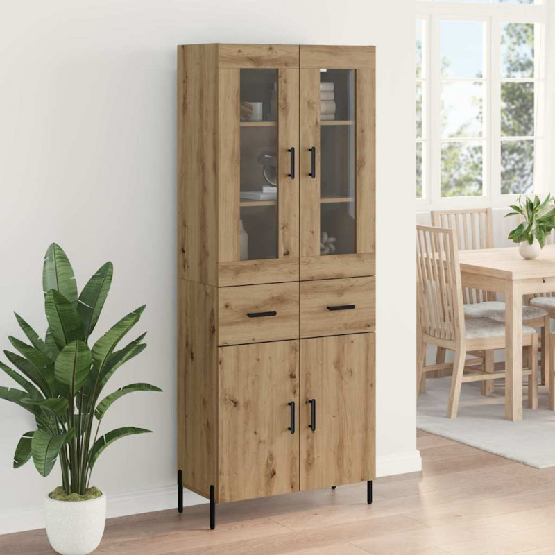 Highboard z szufladą Dąb rzemieślniczy 69,5 x 34 x 180 cm