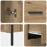 Highboard z szufladą Dąb rzemieślniczy 69,5 x 34 x 180 cm
