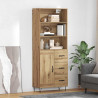 Highboard 2 pcs Dąb rzemieślniczy Materiał drewnopochodny