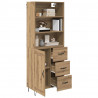 Highboard 2 pcs Dąb rzemieślniczy Materiał drewnopochodny