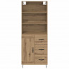Highboard 2 pcs Dąb rzemieślniczy Materiał drewnopochodny