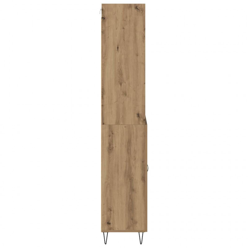 Highboard 2 pcs Dąb rzemieślniczy Materiał drewnopochodny