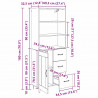 Highboard 2 pcs Dąb rzemieślniczy Materiał drewnopochodny