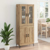 Highboard 2 pcs Dąb rzemieślniczy Materiał drewnopochodny