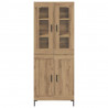 Highboard 2 pcs Dąb rzemieślniczy Materiał drewnopochodny