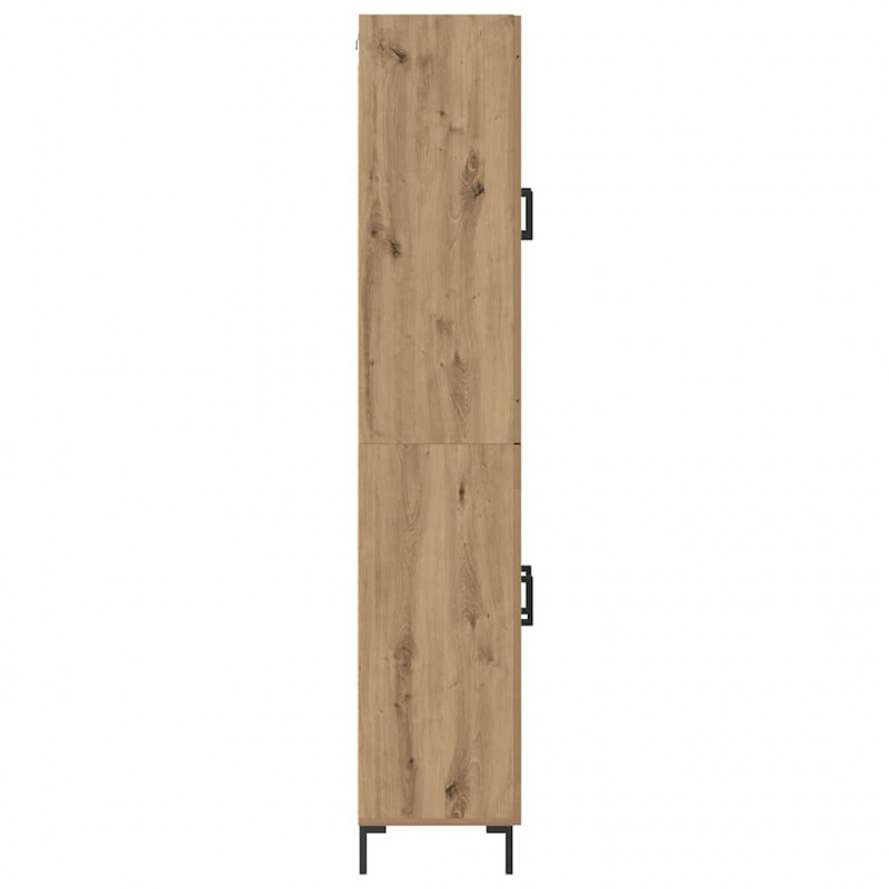 Highboard 2 pcs Dąb rzemieślniczy Materiał drewnopochodny