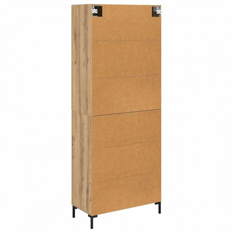 Highboard 2 pcs Dąb rzemieślniczy Materiał drewnopochodny
